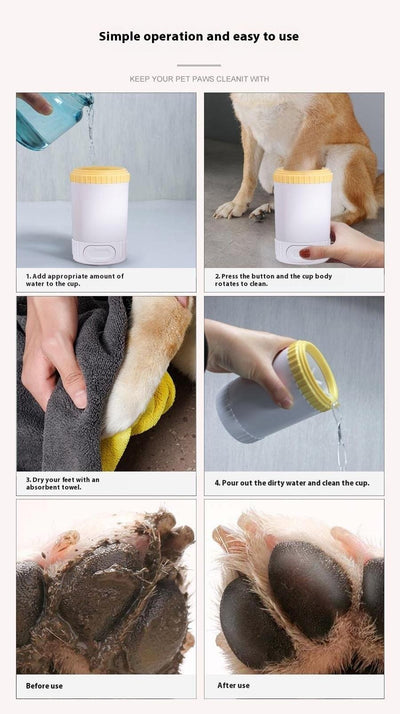 Plastic Pet Foot Washing Cup – Easy Paw Cleaner for Dogs and Cats