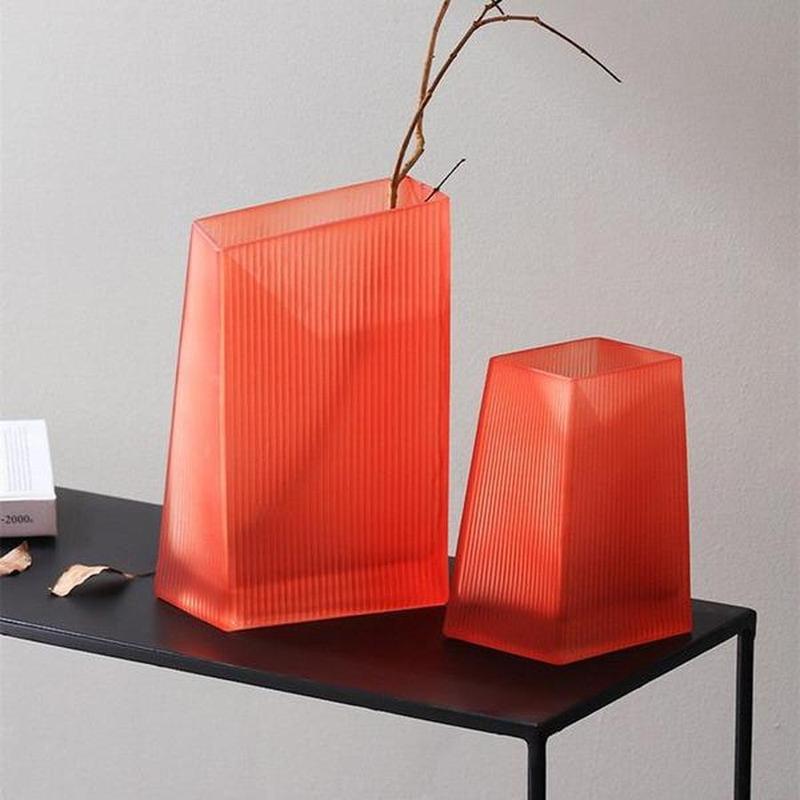 Polished Glass Vase Minimalist Plain Design in Small or Large Size
