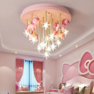 Pony merry go round chandelier