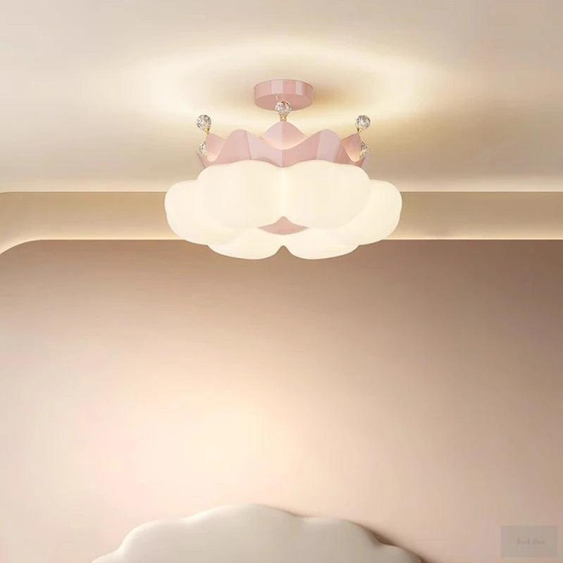 Princess Pink Crown Chandelier