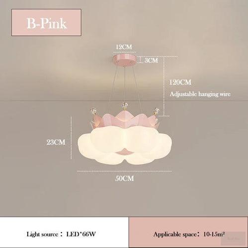 Princess Pink Crown Chandelier