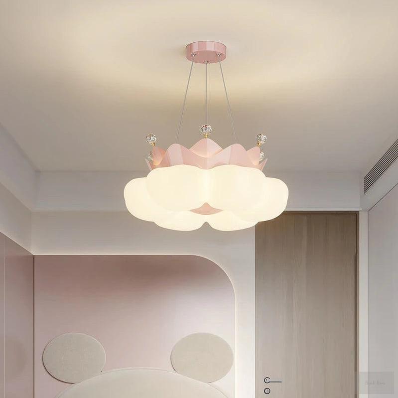 Princess Pink Crown Chandelier