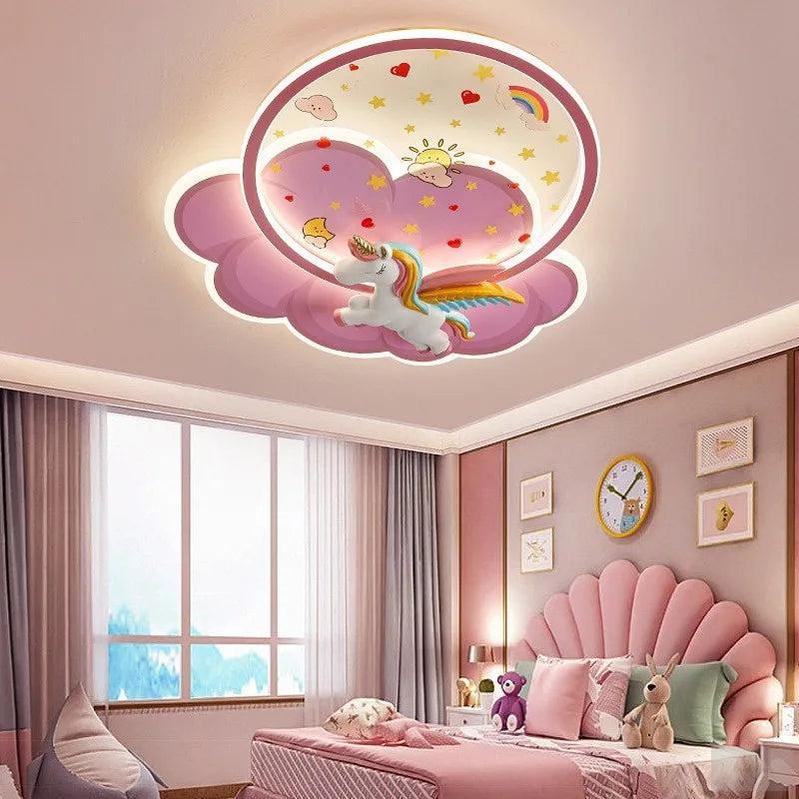 Princess Room Unicorn Ceiling Lamp