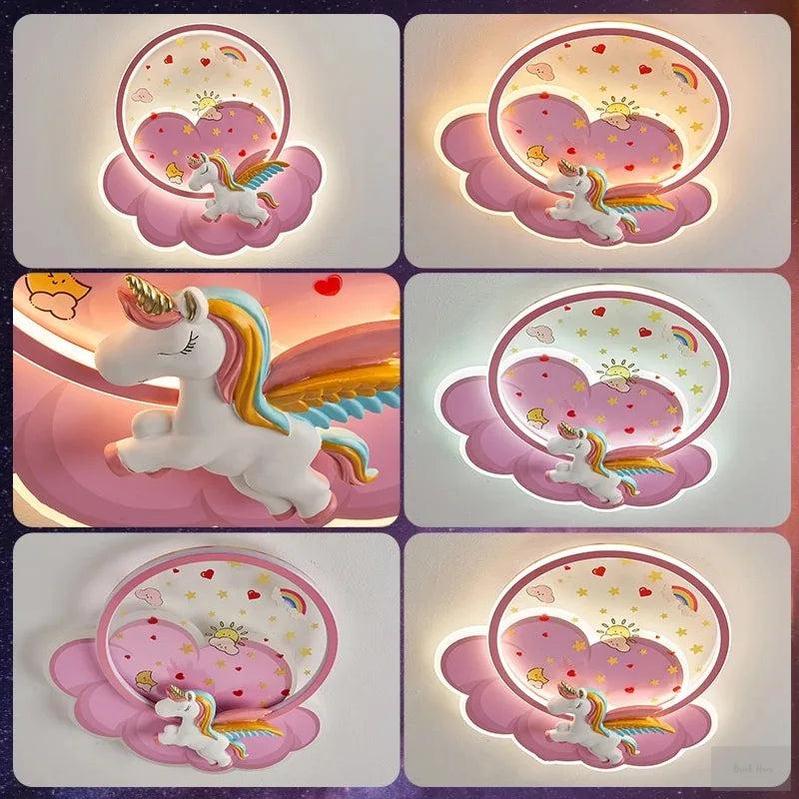 Princess Room Unicorn Ceiling Lamp