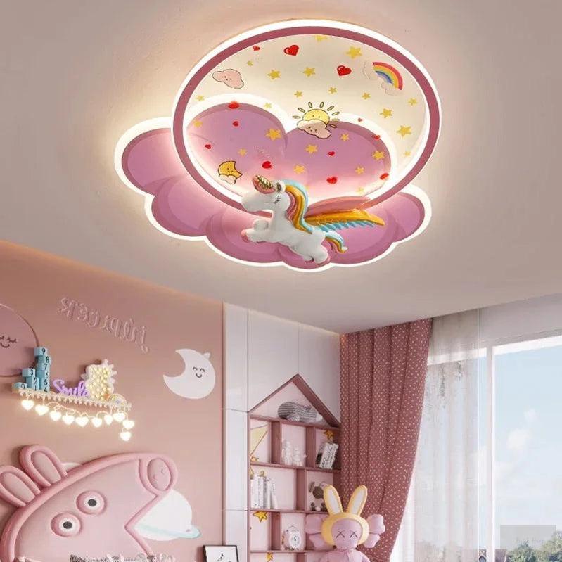 Princess Room Unicorn Ceiling Lamp