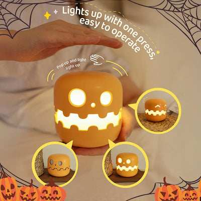 Pumpkin Ambient Silicone LED Night Light – USB Rechargeable 1200mAh Built-In Battery