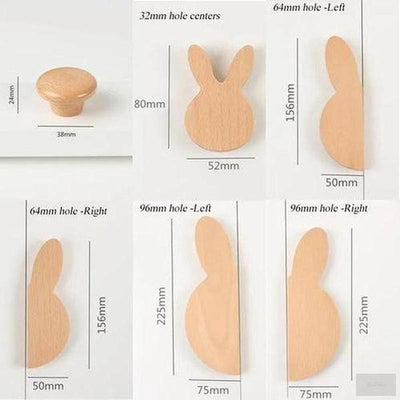 Rabbit and Bear Wardrobe Pulls