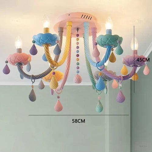 Rainbow Chandelier Modern Macaron Colorful