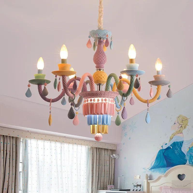 Rainbow Chandelier Modern Macaron Colorful