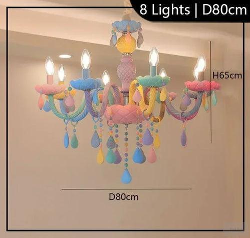 Rainbow Macarone Colored Chandelier