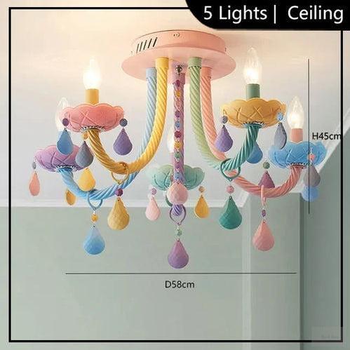 Rainbow Macarone Colored Chandelier