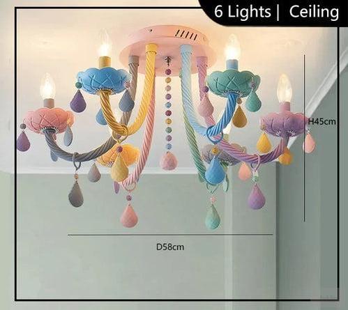 Rainbow Macarone Colored Chandelier