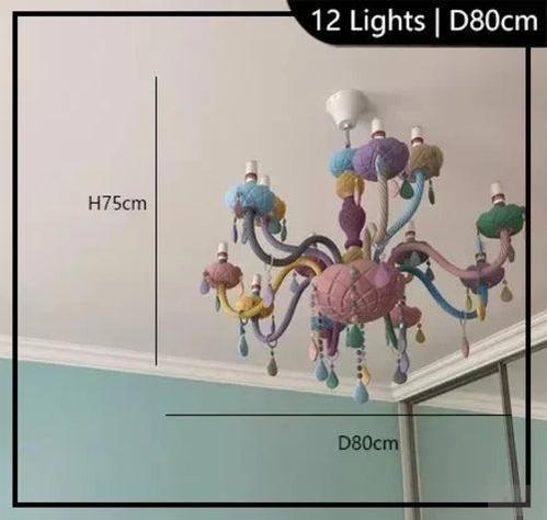 Rainbow Macarone Colored Chandelier