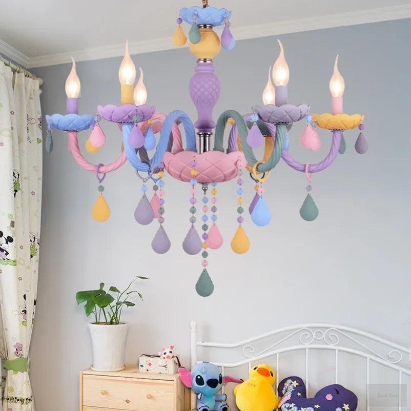 Rainbow Macarone Colored Chandelier