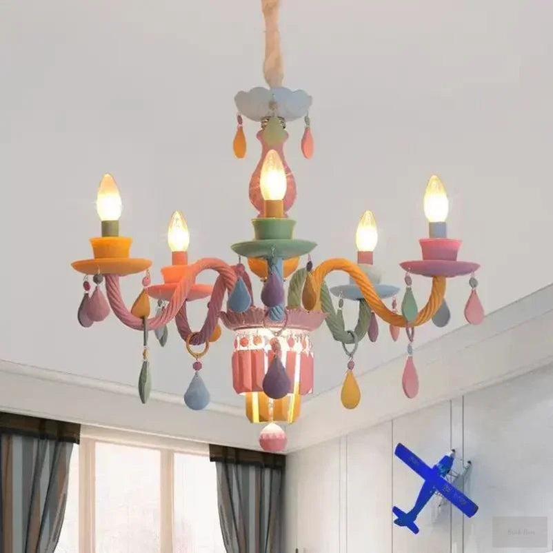 Rainbow Macarone Colored Chandelier