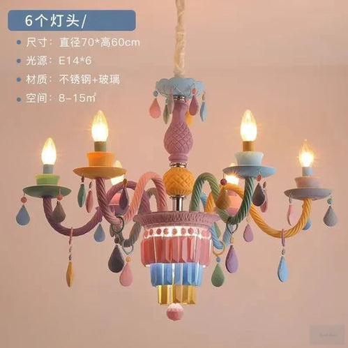 Rainbow Macarone Colored Chandelier