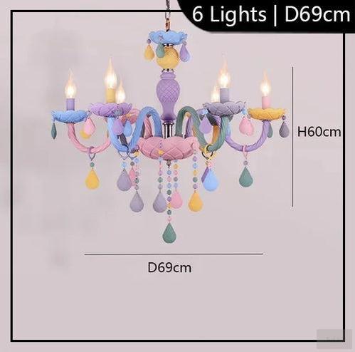 Rainbow Macarone Colored Chandelier