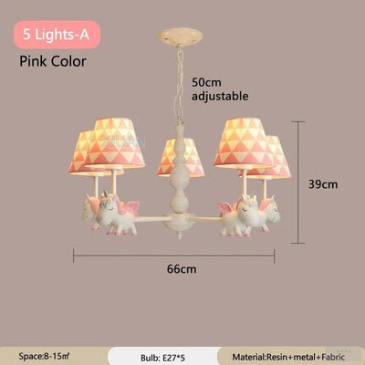 Resin Unicorn Chandelier