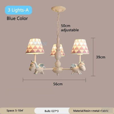 Resin Unicorn Chandelier
