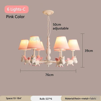 Resin Unicorn Chandelier
