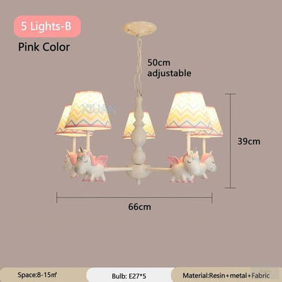 Resin Unicorn Chandelier