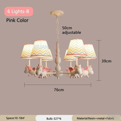 Resin Unicorn Chandelier