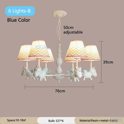 Resin Unicorn Chandelier
