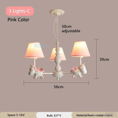 Resin Unicorn Chandelier