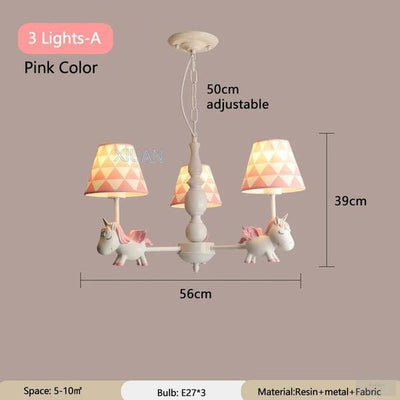 Resin Unicorn Chandelier