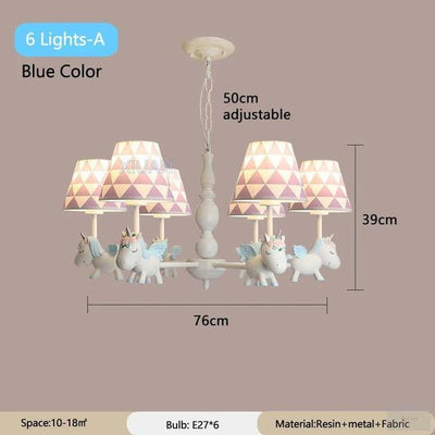 Resin Unicorn Chandelier
