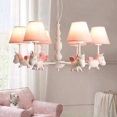 Resin Unicorn Chandelier