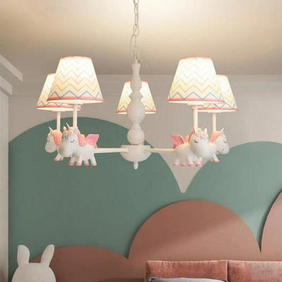 Resin Unicorn Chandelier