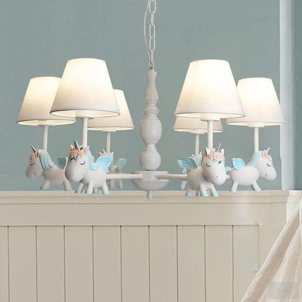 Resin Unicorn Chandelier