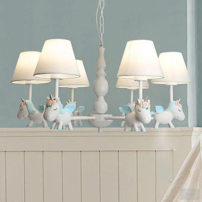 Resin Unicorn Chandelier