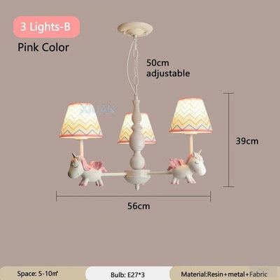 Resin Unicorn Chandelier