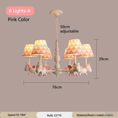 Resin Unicorn Chandelier