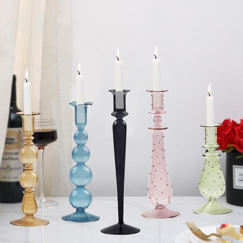 Retro Design Glass Candle Holder