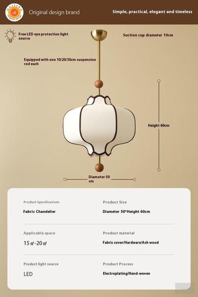 Retro Style Fabric Craft Chandelier