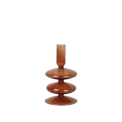 Retro Transparent Glass Candle Holder Ornaments