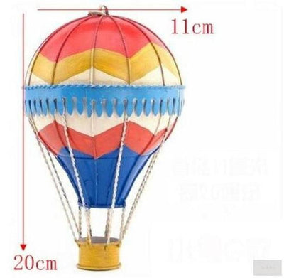 Retro Wrought Iron Hot Air Balloon hanging wall art