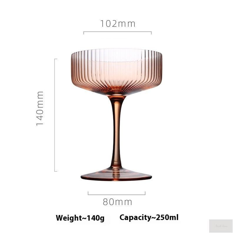 Rib Cocktail Crystal Glass