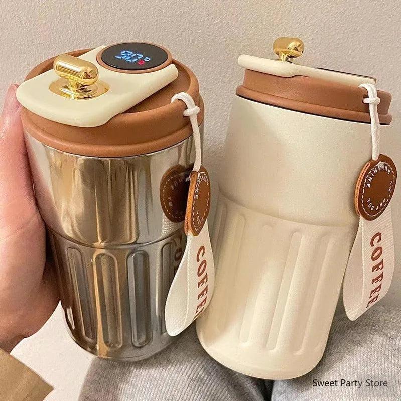 Smart Travel Coffee Mug with temperature display