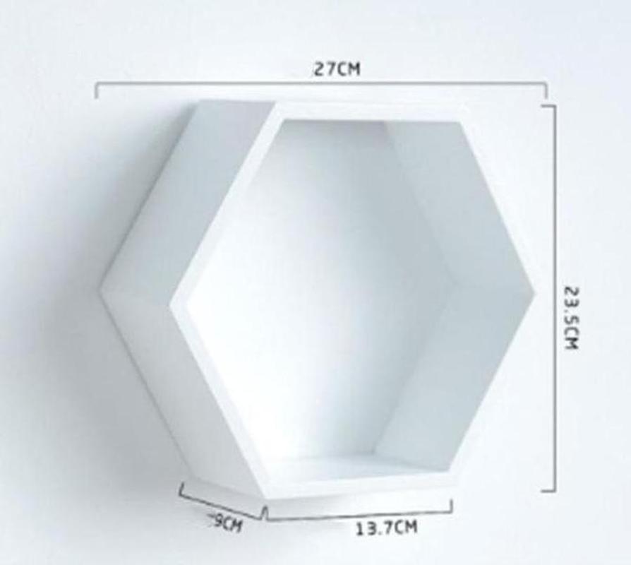 Solid Wood Wall Shelf Home Wall Hexagon