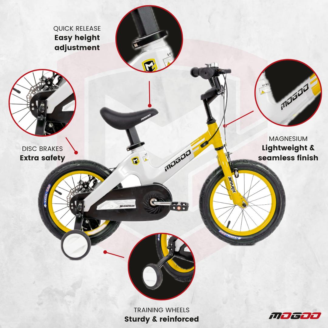 Spark Kids Magnesium Bike - 14 Inch - Yellow