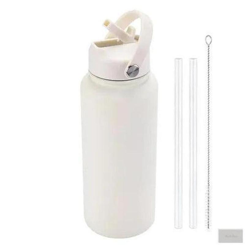 Stainless Steel Water Bottle Handle And Straw - 1000L