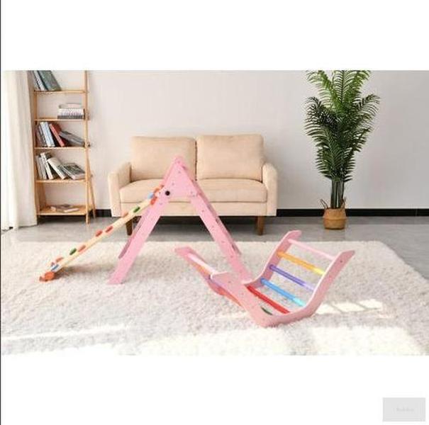 Toddler Climbing Toys - Pikler Triangle Set