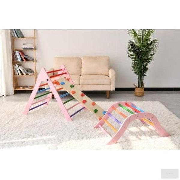 Toddler Climbing Toys - Pikler Triangle Set