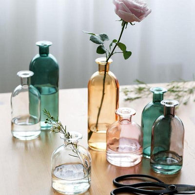 Vase Decoration living room flower arrangementNordic Painted Glass Vase Multicolor European Style for Modern Home Decor