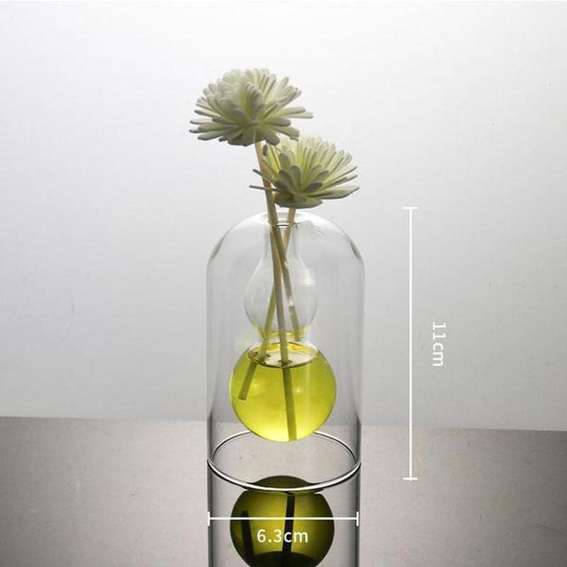 Vases Glass Vase Home Decor Room Decor Modern Wedding Decoration Hydroponic Flower Pot Double Glass Container Crafts Ornament