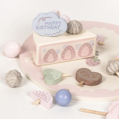 Wooden Birthday Cake Play House Toy Montessori Educational Toy for Kids (4–6 Years)